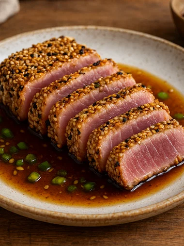 Thunfisch-Tataki mit Sesamkruste