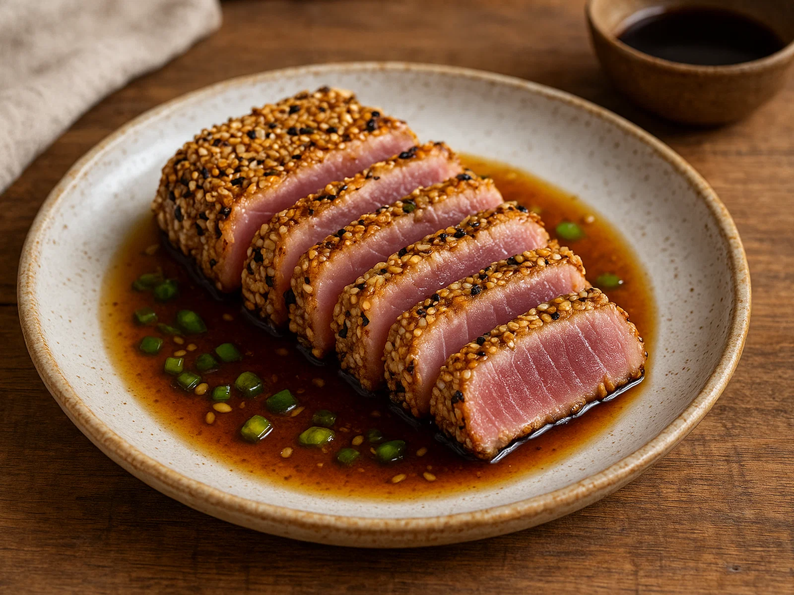 Thunfisch-Tataki mit Sesamkruste