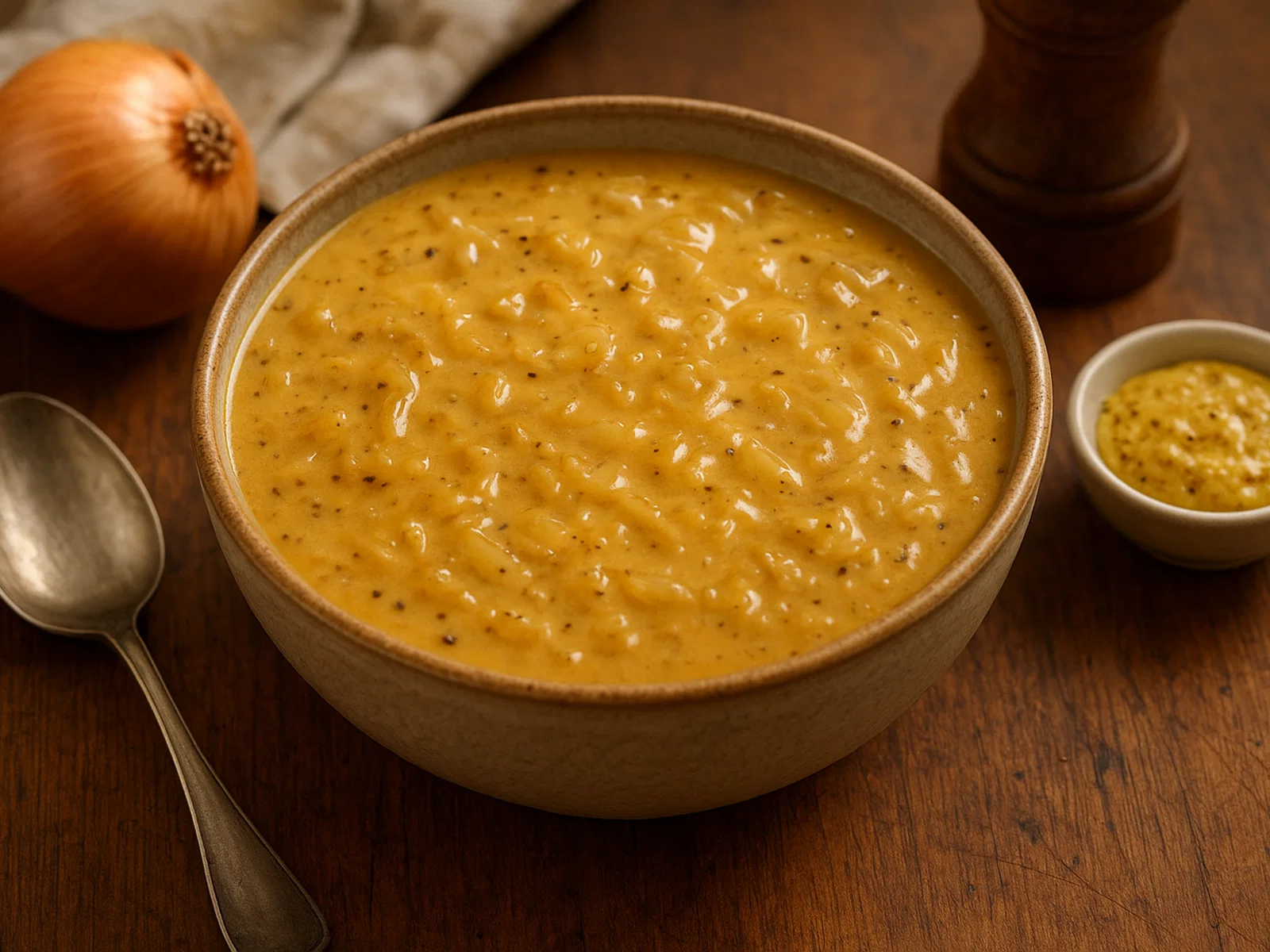 Klassische Sauce Robert (französische Senf-Zwiebel-Sauce)