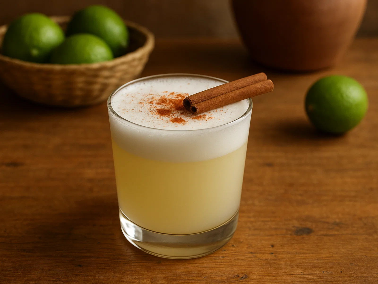 Klassischer Pisco Sour mit Zimt