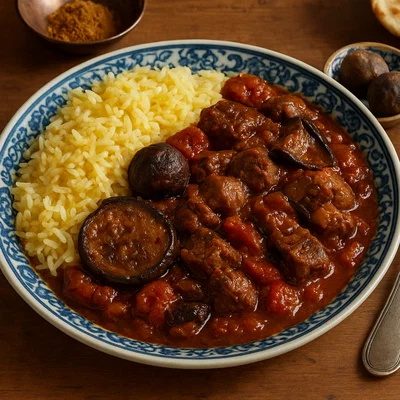 Khoresht-e Bademjan (Persischer Auberginen-Lamm-Eintopf)