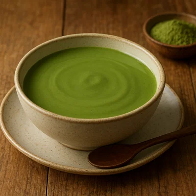 Matcha-Grüntee-Pudding