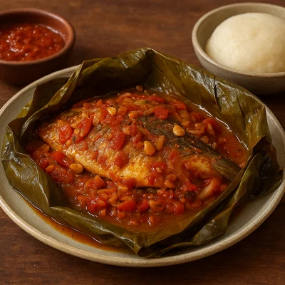 Liboke de Poisson – Kongolesischer Fisch im Bananenblatt