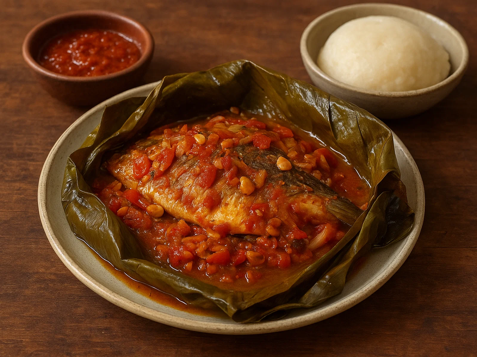 Liboke de Poisson – Kongolesischer Fisch im Bananenblatt