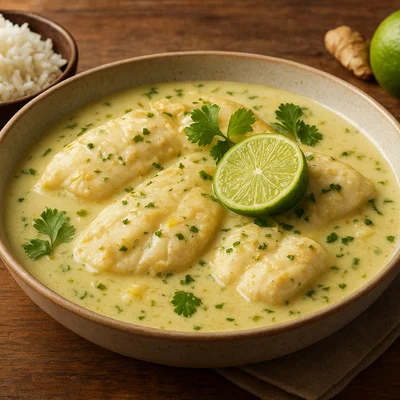 Kokosfisch in aromatischer Kokosmilchsauce