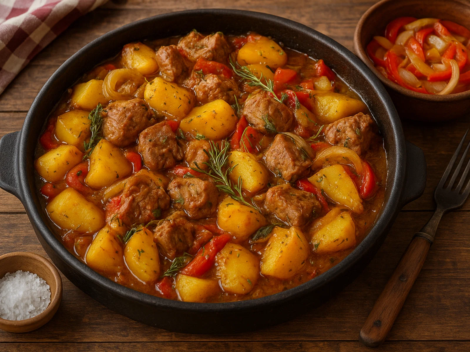 Dalmatinische Peka mit Kalbfleisch und Kartoffeln