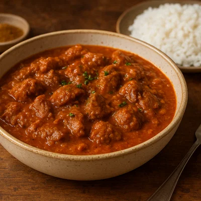 Ngoundja – Fleisch in würziger Erdnuss-Tomatensauce