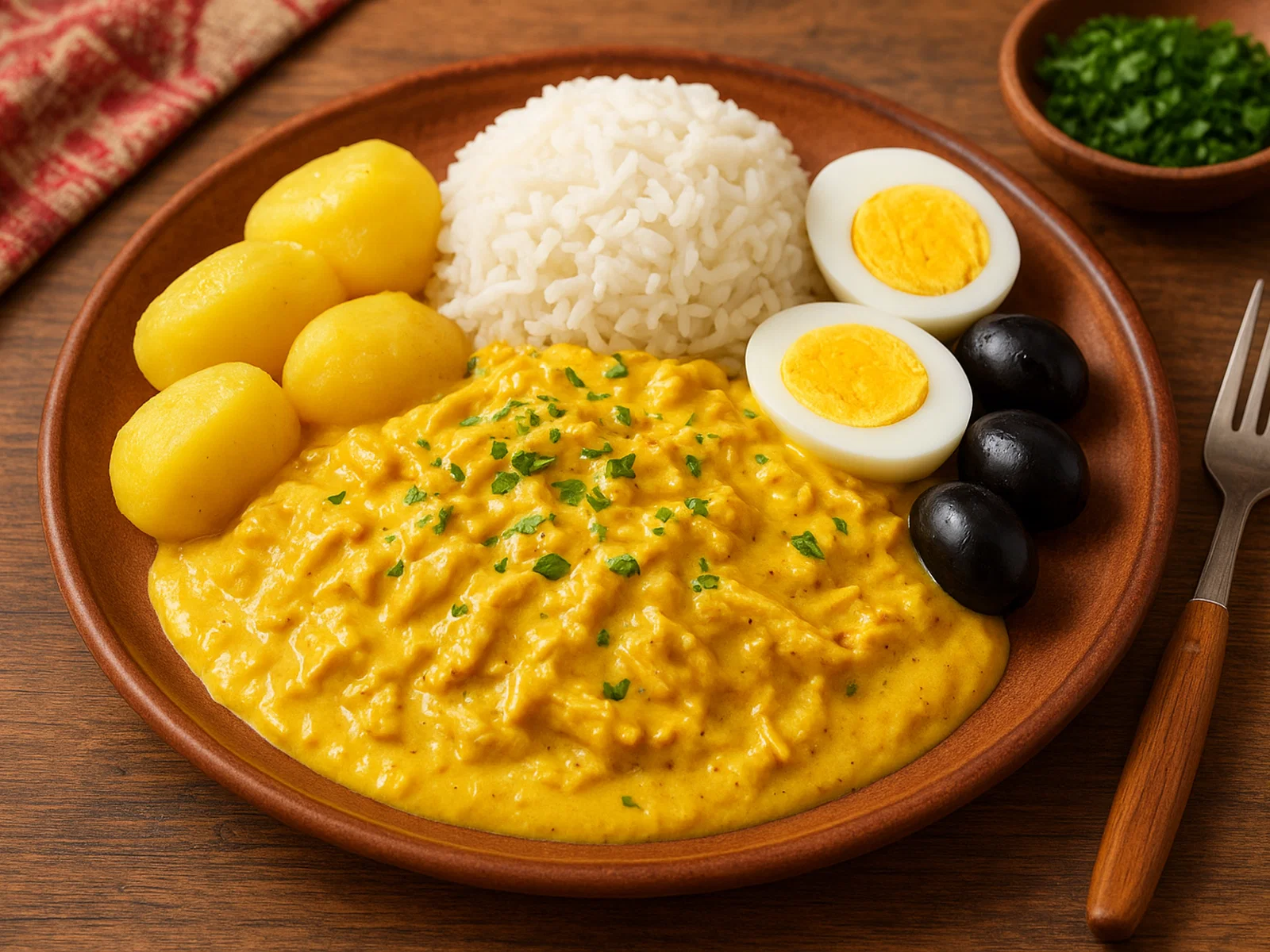 Aji de Gallina – Peruanisches Hähnchen in cremiger Aji-Amarillo-Sauce
