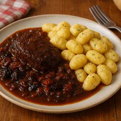 Dalmatinische Pašticada mit Gnocchi