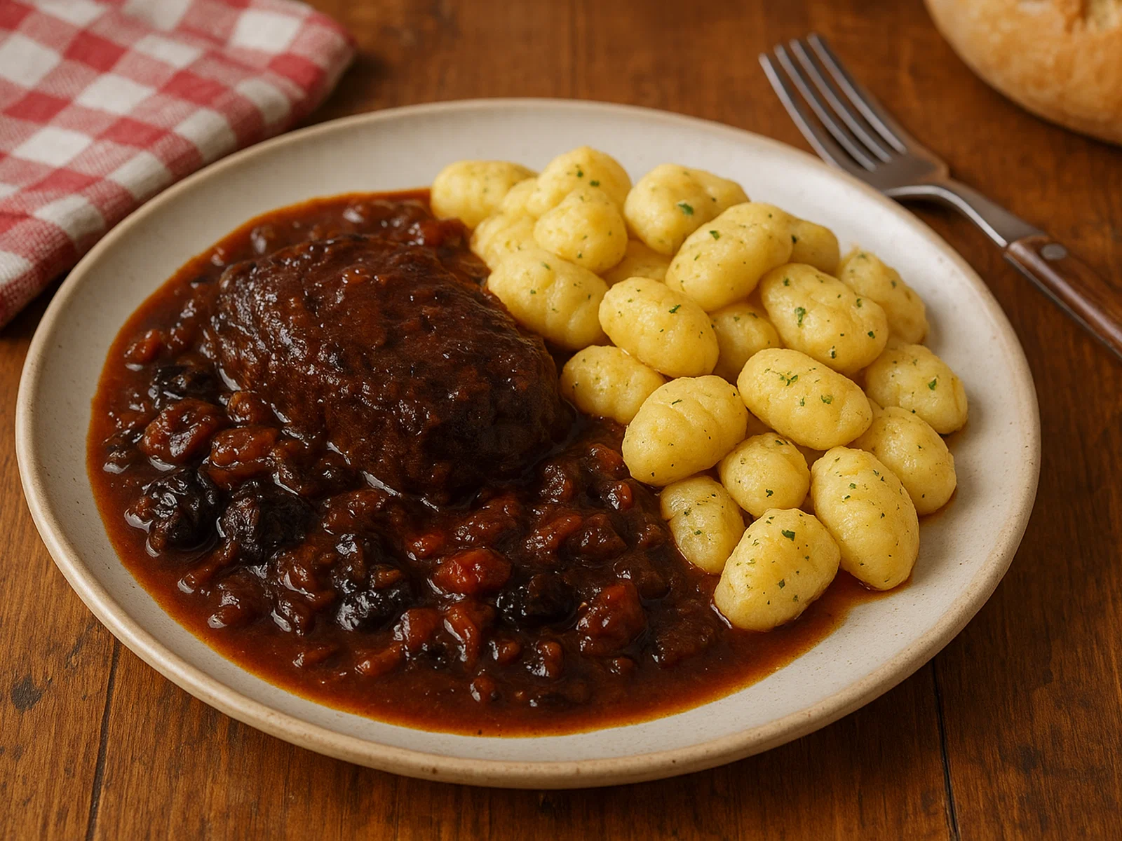 Dalmatinische Pašticada mit Gnocchi