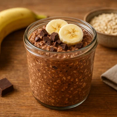 Schoko-Bananen-Overnight-Oats