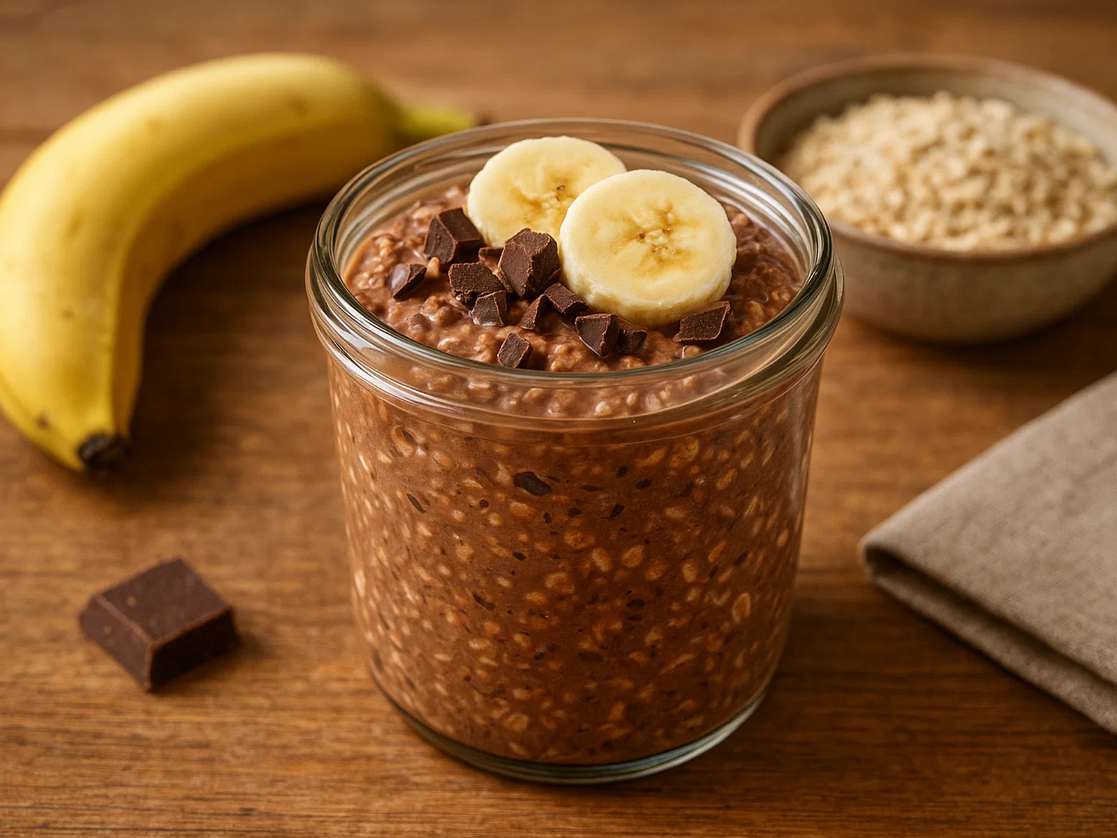 Schoko-Bananen-Overnight-Oats