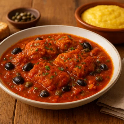 Stocafi – Kabeljau in provenzalischer Tomatensauce