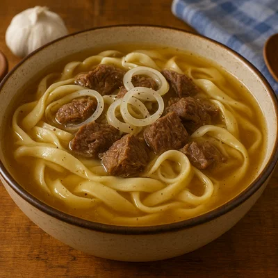 Guriltai Shul – Mongolische Nudelsuppe mit Fleisch