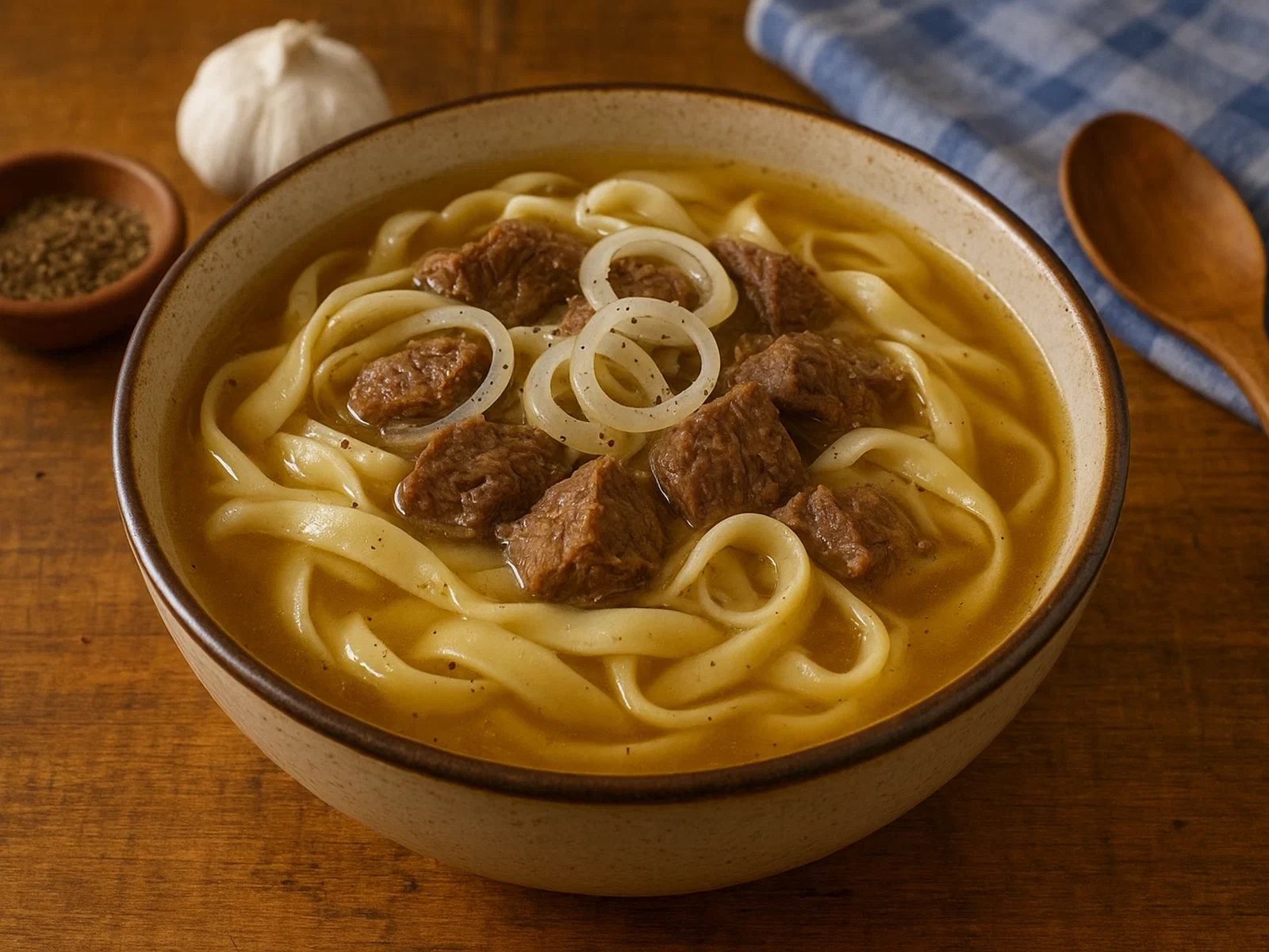 Guriltai Shul – Mongolische Nudelsuppe mit Fleisch