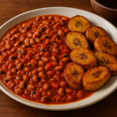 Red-Red – Ghanaischer Bohneneintopf mit gebratenen Kochbananen