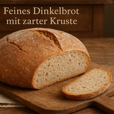 Feines Dinkelbrot mit zarter Kruste