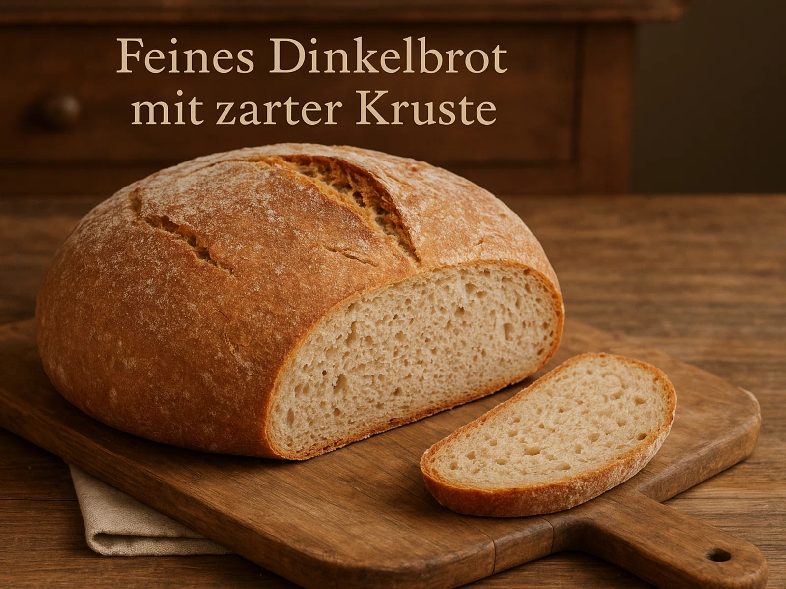 Feines Dinkelbrot mit zarter Kruste