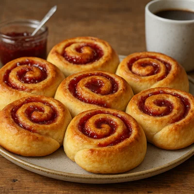 Hefeteigschnecken mit Marmelade
