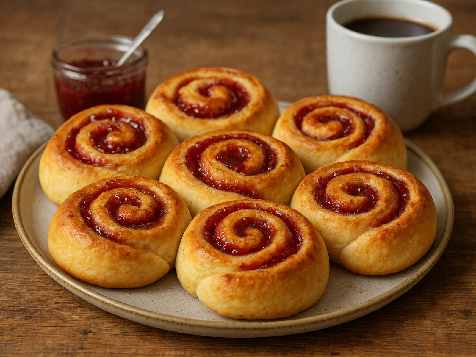 Hefeteigschnecken mit Marmelade