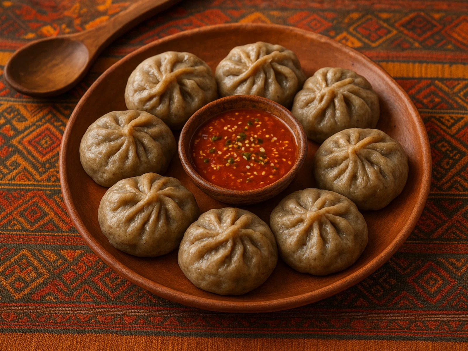 Hoentay – Bhutanische Buchweizen-Teigtaschen mit Käse-Spinat-Füllung