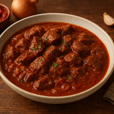 Kokki – geschmortes Rindfleisch in samtiger Gewürzsauce