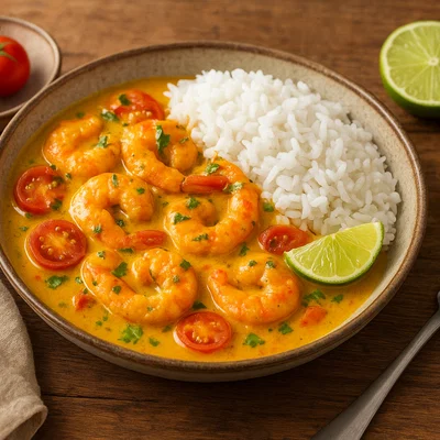 Garnelen-Curry mit Kokosmilch