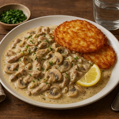 Zürcher Geschnetzeltes mit Champignons und Rahm