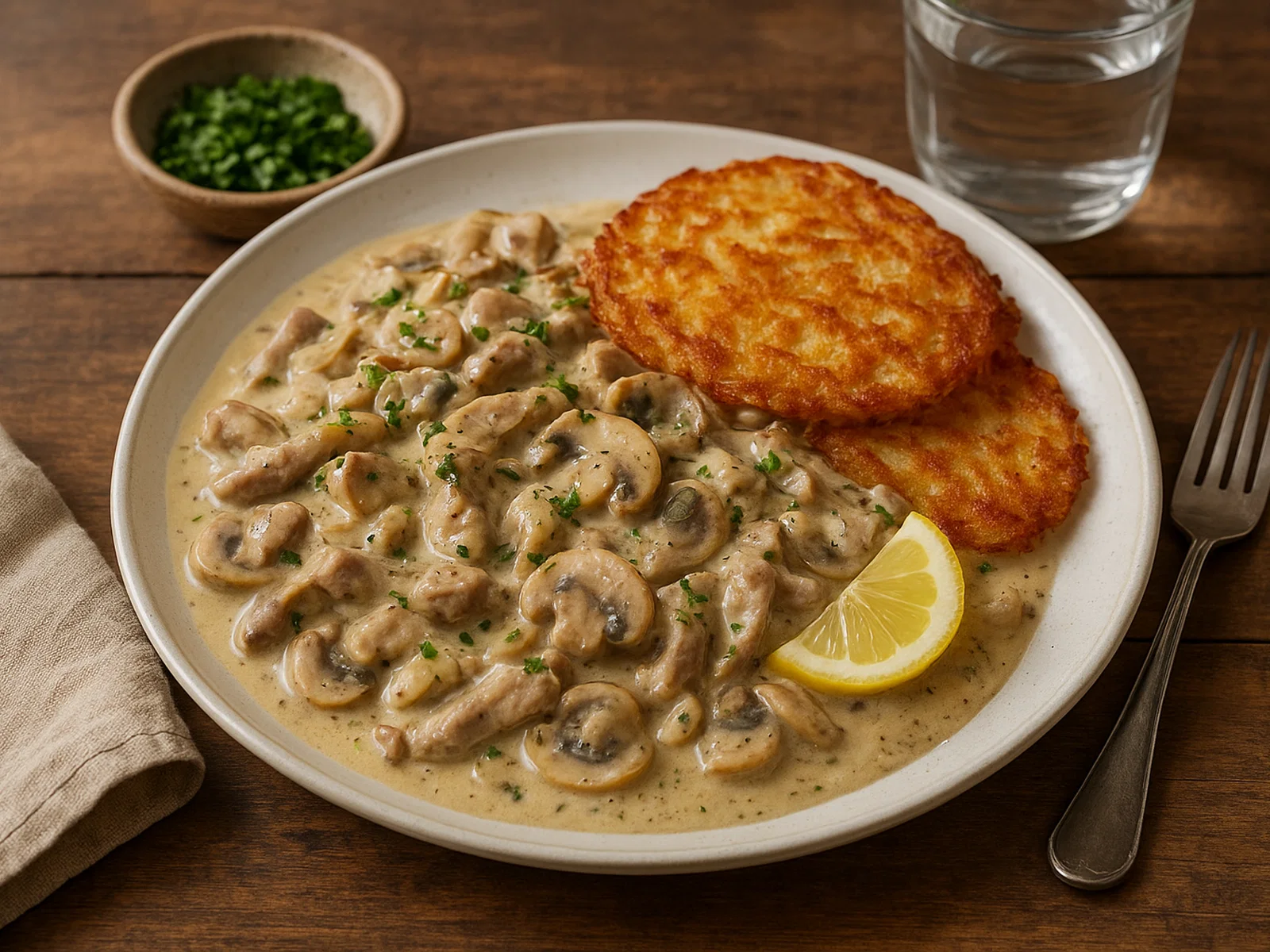 Zürcher Geschnetzeltes mit Champignons und Rahm