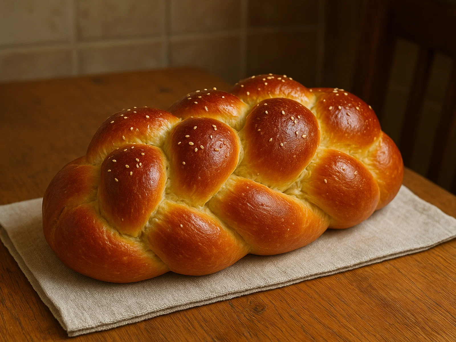 Traditionelle geflochtene Challah