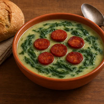 Caldo Verde – Portugiesische Grünkohl-Kartoffel-Suppe mit Chorizo