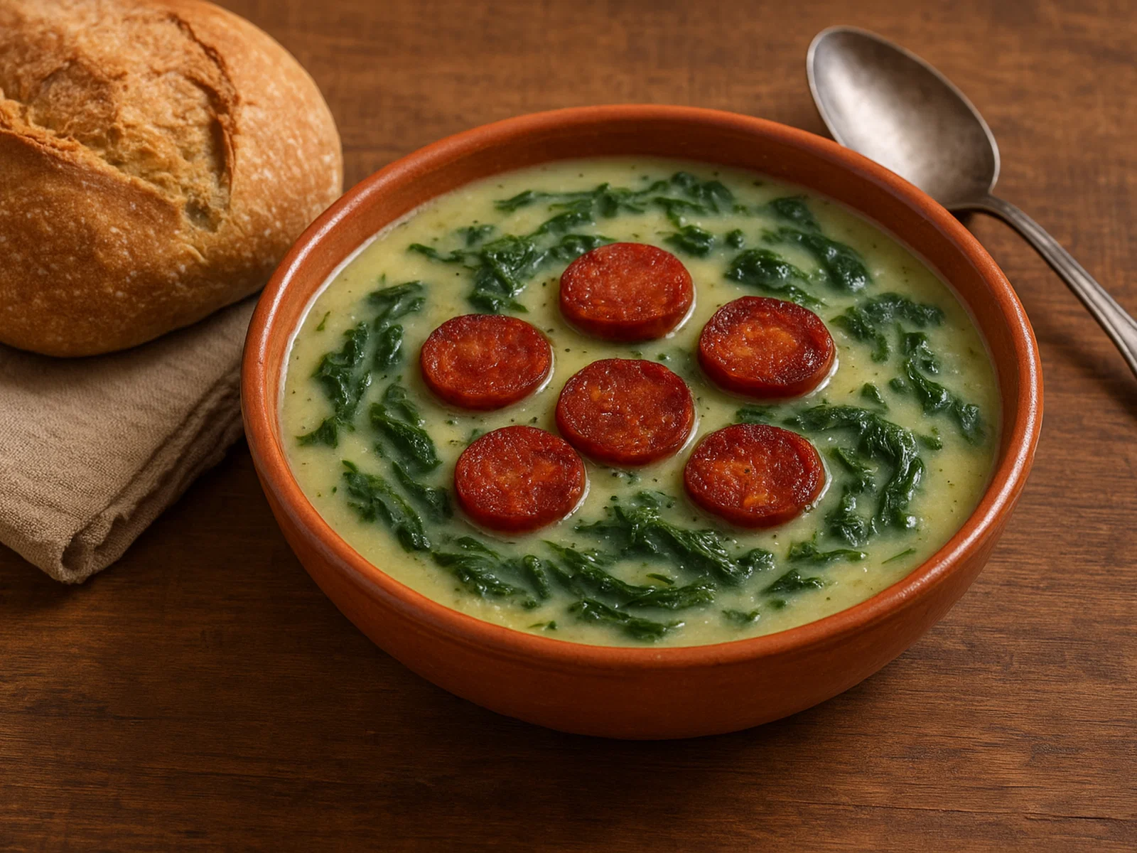 Caldo Verde – Portugiesische Grünkohl-Kartoffel-Suppe mit Chorizo