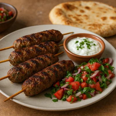 Libanesische Lamm-Kofta-Spieße vom Grill