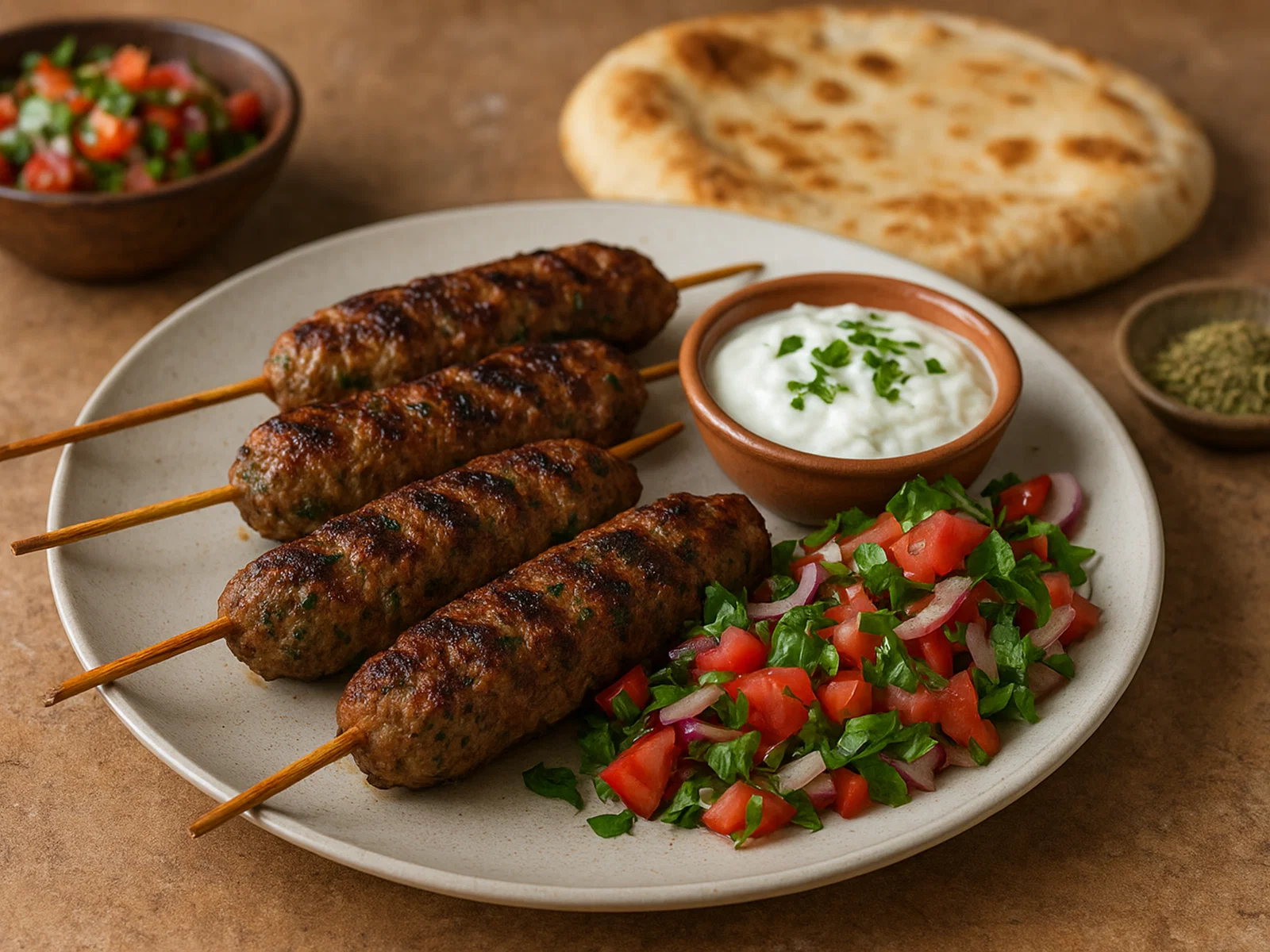 Libanesische Lamm-Kofta-Spieße vom Grill