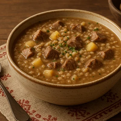Suaasat – traditionelle grönländische Fleisch- und Gerstensuppe