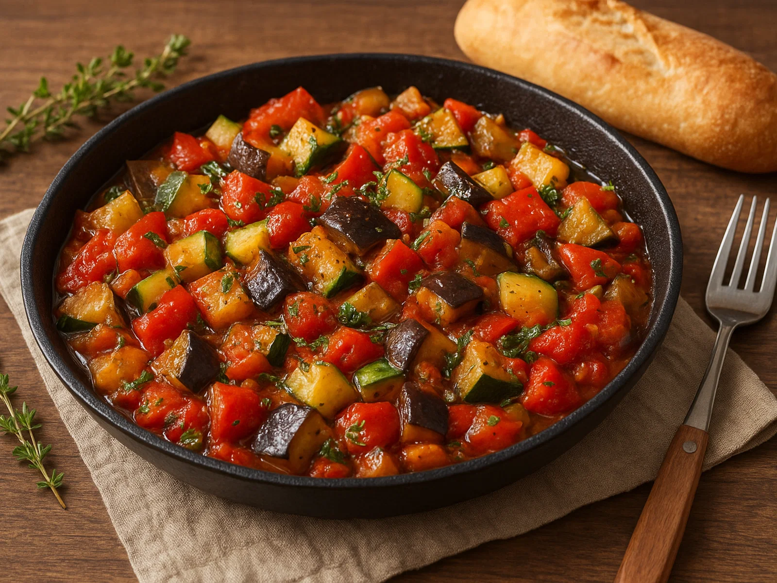 Schnelles Ratatouille aus der Pfanne