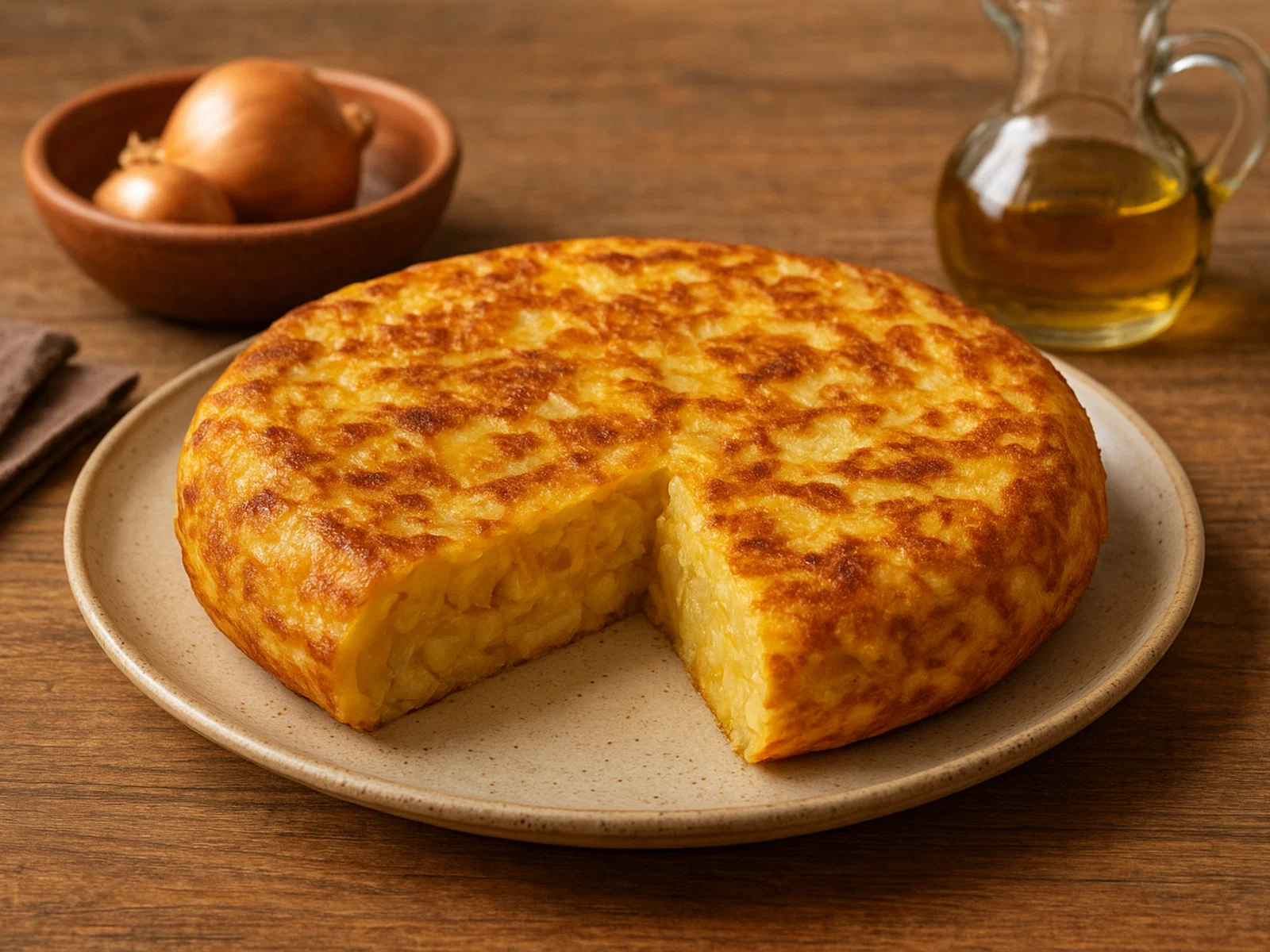 Klassische Tortilla Española (Spanisches Kartoffelomelett)