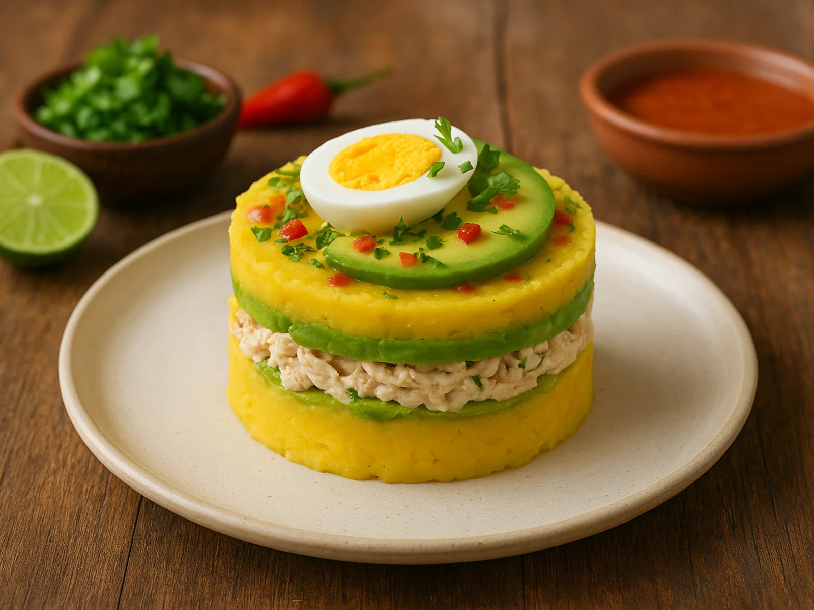 Causa Limeña – Peruanischer Kartoffel-Limetten-Kuchen