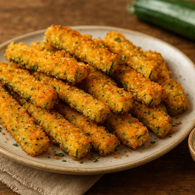 Zucchini-Parmesan-Fritten aus dem Ofen oder der Fritteuse