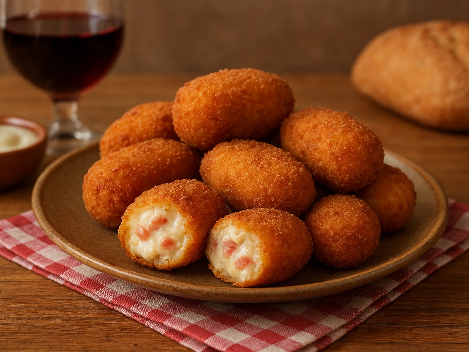 Spanische Croquetas mit Schinken