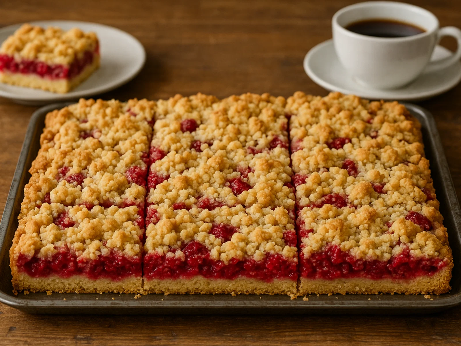 Saftiger Himbeer‑Streuselkuchen vom Blech