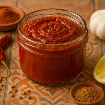 Hausgemachte Harissa – nordafrikanische Chilipaste