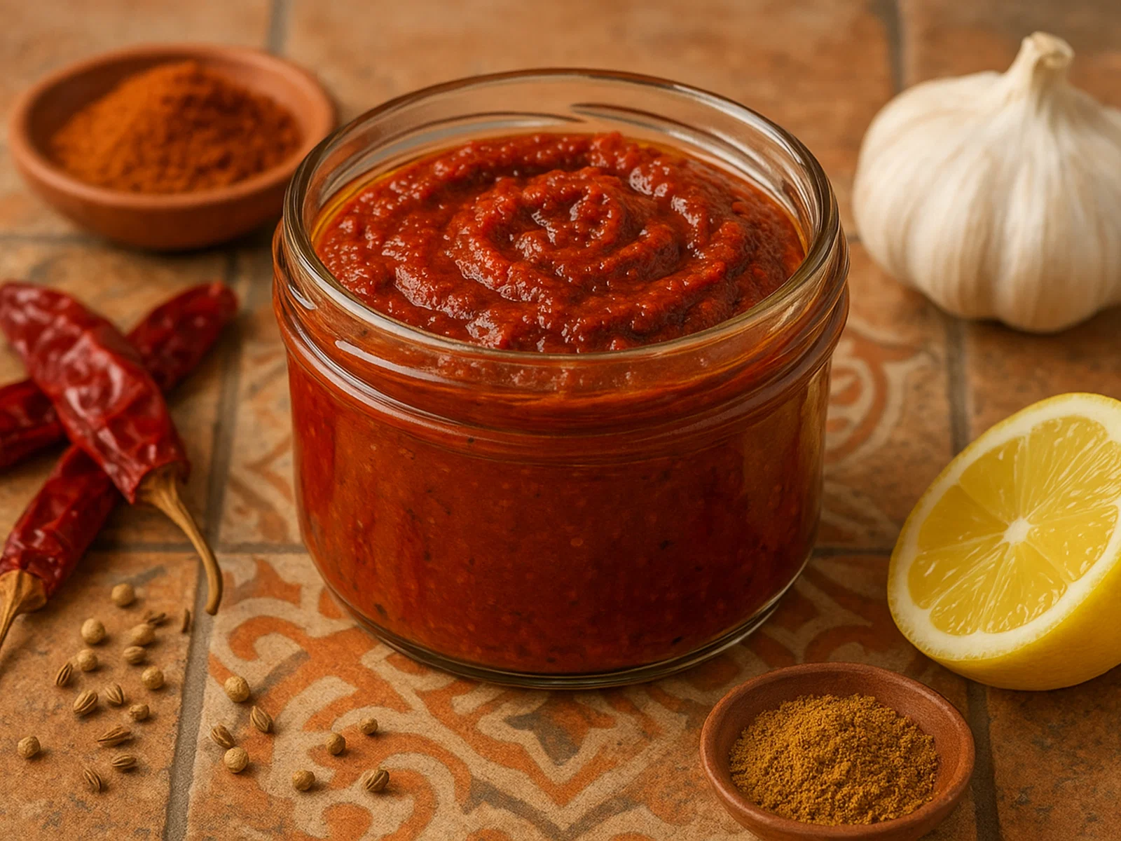 Hausgemachte Harissa – nordafrikanische Chilipaste