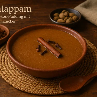 Sri-lankischer Watalappam (Gewürz-Kokos-Pudding mit Palmzucker)