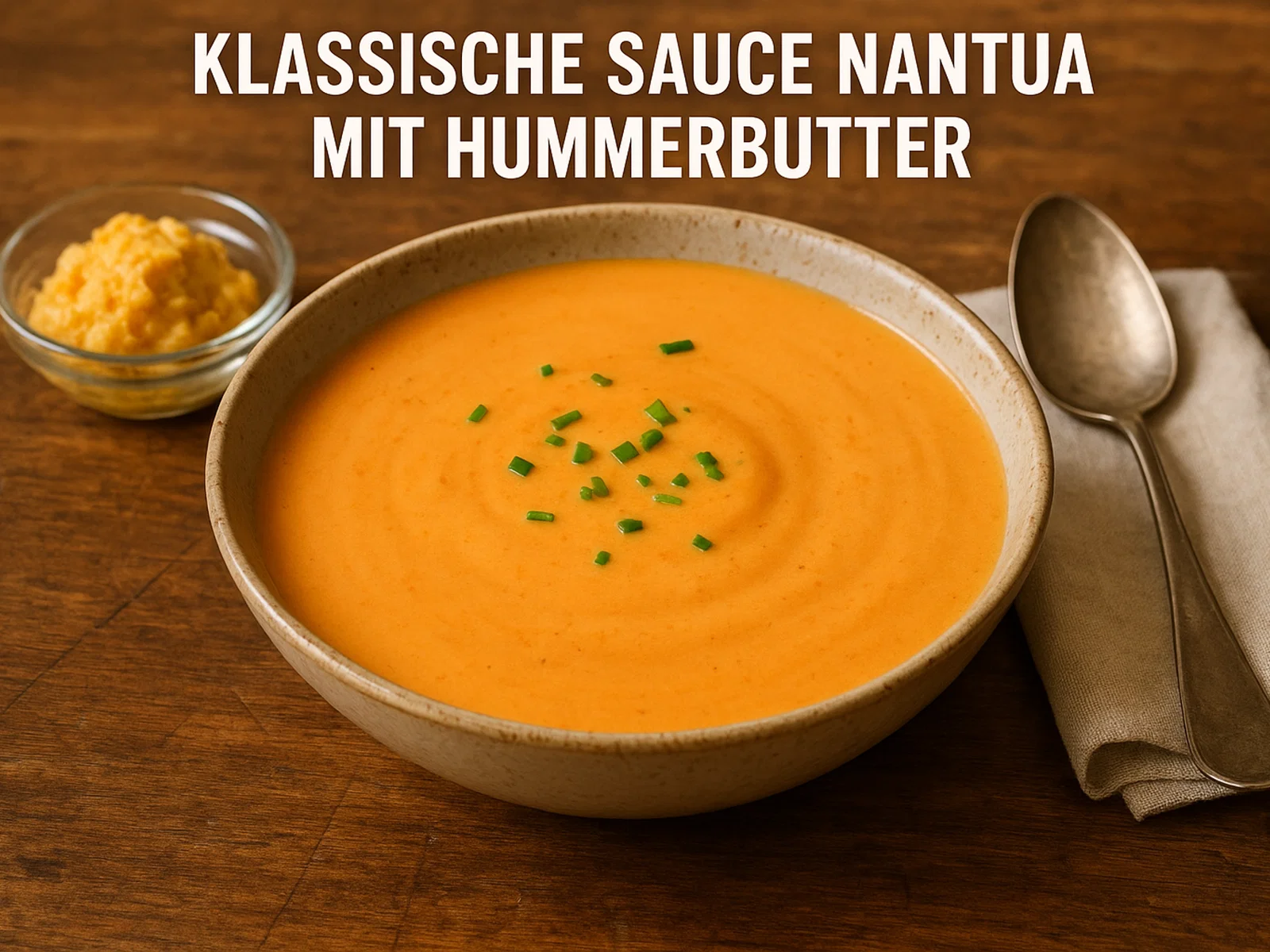 Klassische Sauce Nantua mit Hummerbutter