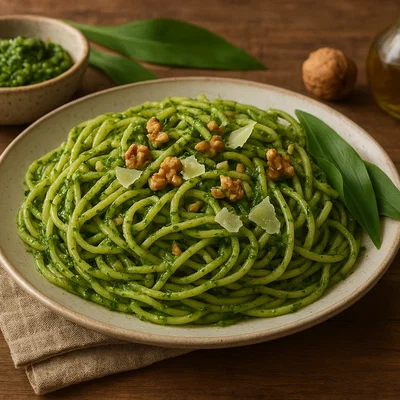 Bärlauch-Pesto-Nudeln