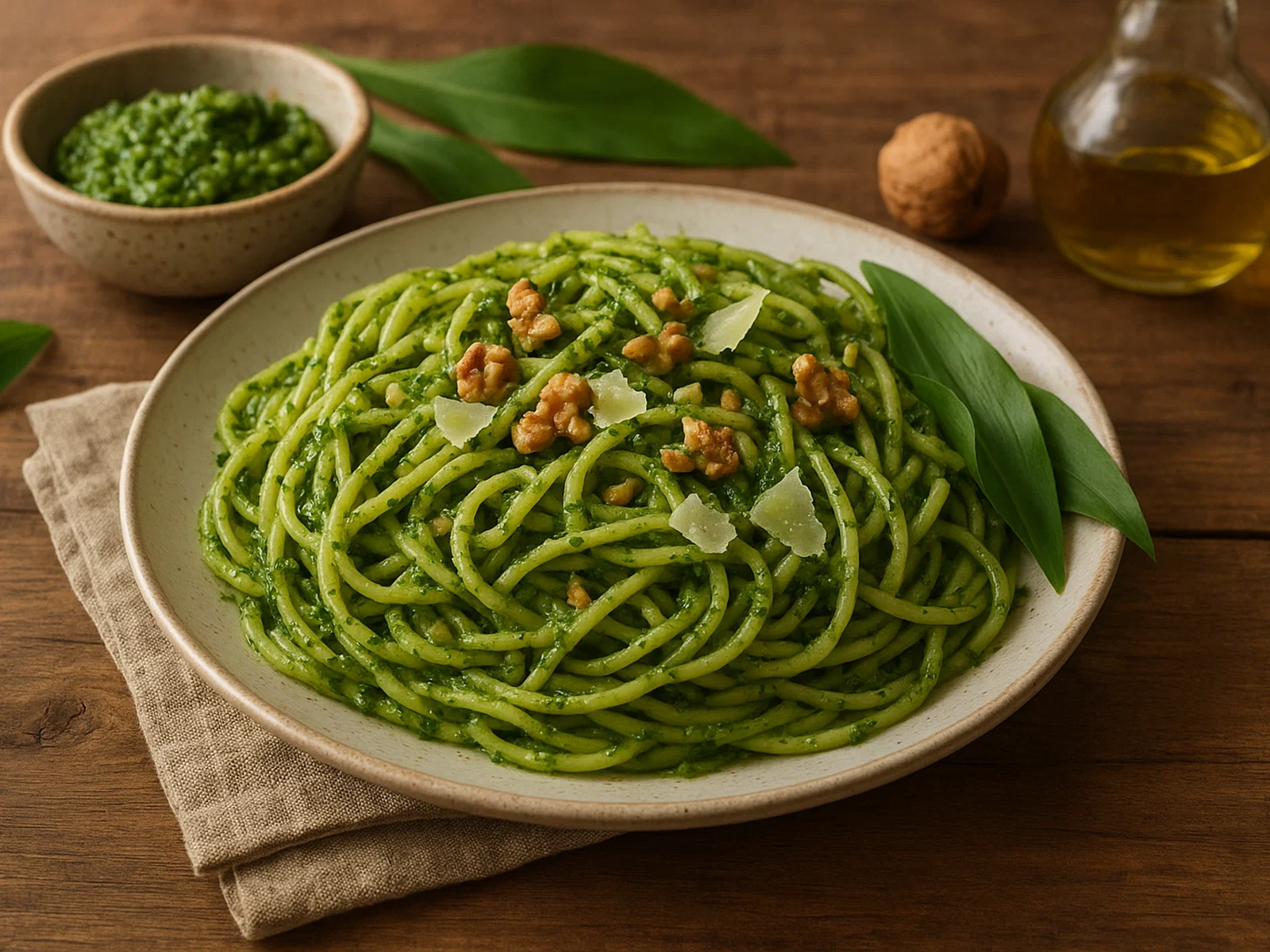 Bärlauch-Pesto-Nudeln
