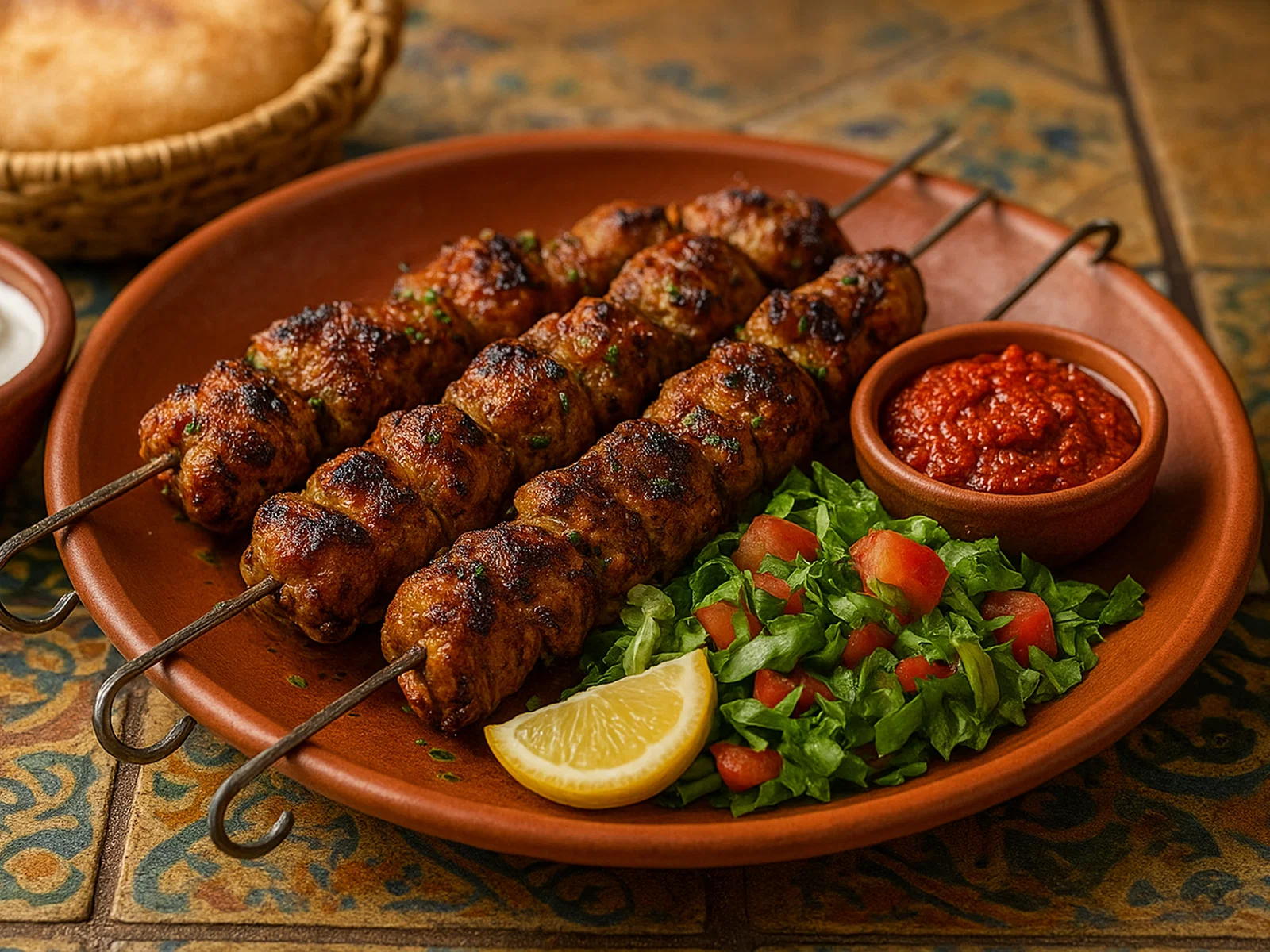 Marokkanischer Lamm-Kebab mit Harissa