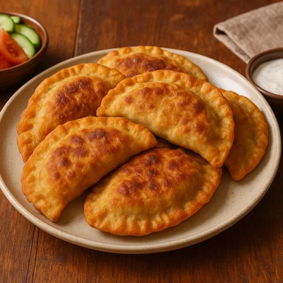 Khuushuur – Mongolische frittierte Teigtaschen