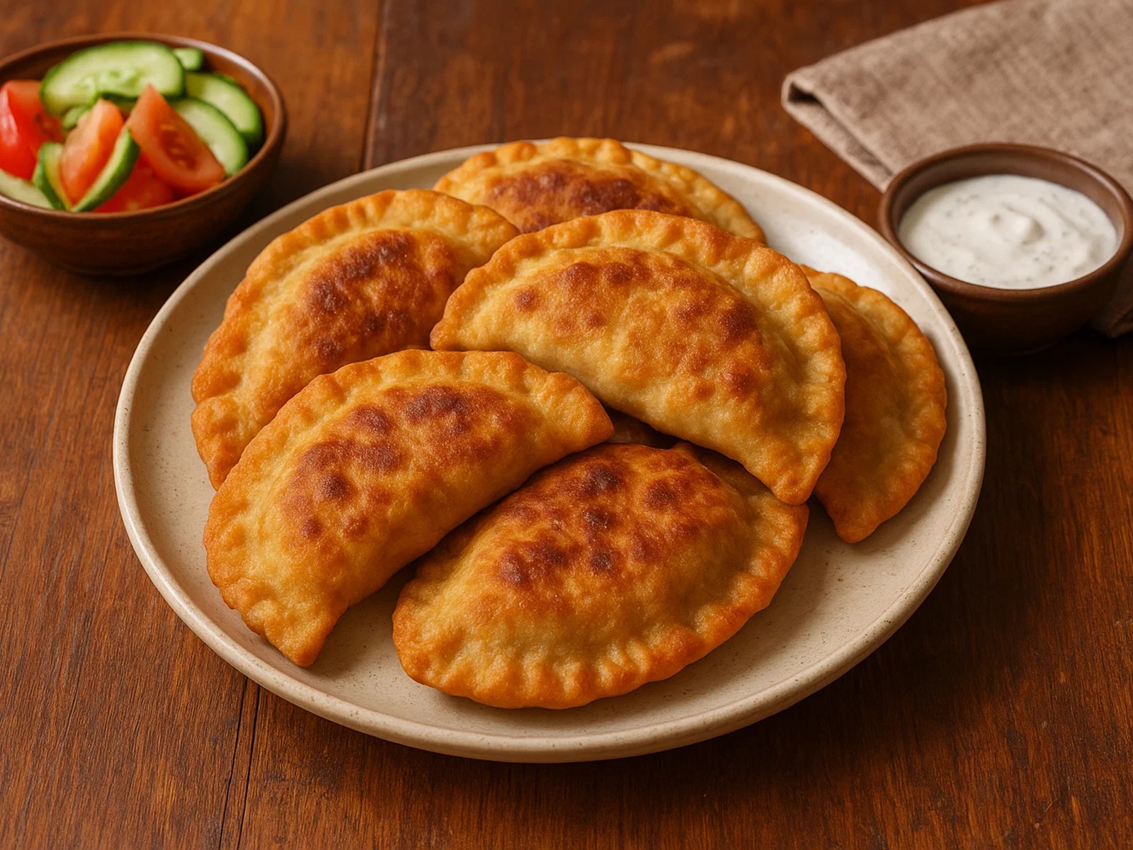 Khuushuur – Mongolische frittierte Teigtaschen